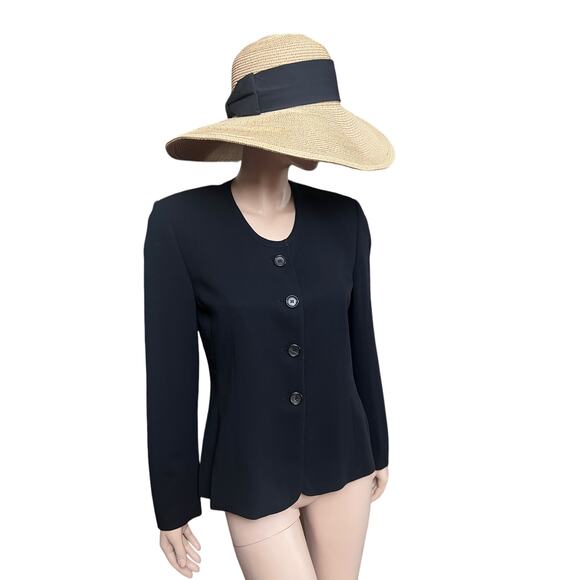 Luciano Barbera Black Jacket for Bergdorf Goodman Sz 42 100% Wool Made in Italy - Picture 9 of 15